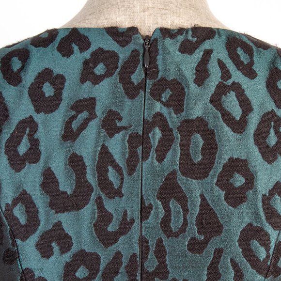 Maggy London Teal Leopard Print Dress - Picture 9 of 11